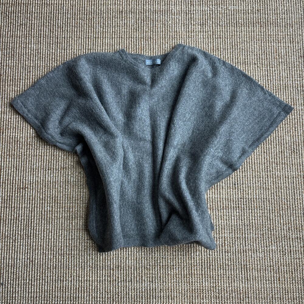 Ella Ember 100% Baby Alpaca Poncho Women's Large Gray
